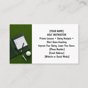 Carte De Visite Golf avec nom pour golfeur 