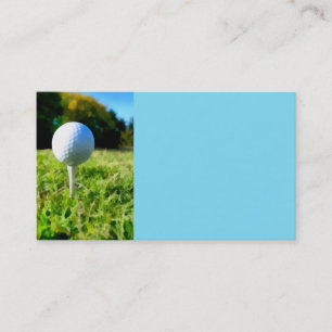 Carte De Visite golf ball art sur turquoise pour les golfeurs