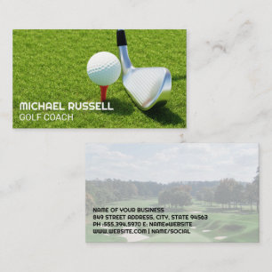 Carte De Visite Golf Club et Ball Cours