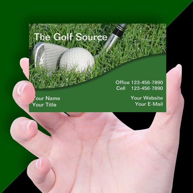 Carte De Visite Golf Industrie Euro Taille (Créateur téléchargé)