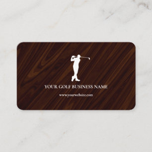Carte De Visite Golf professionnel noir moderne personnalisé