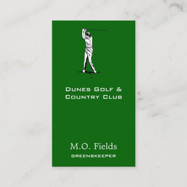 Carte De Visite Golfeur (Devant)