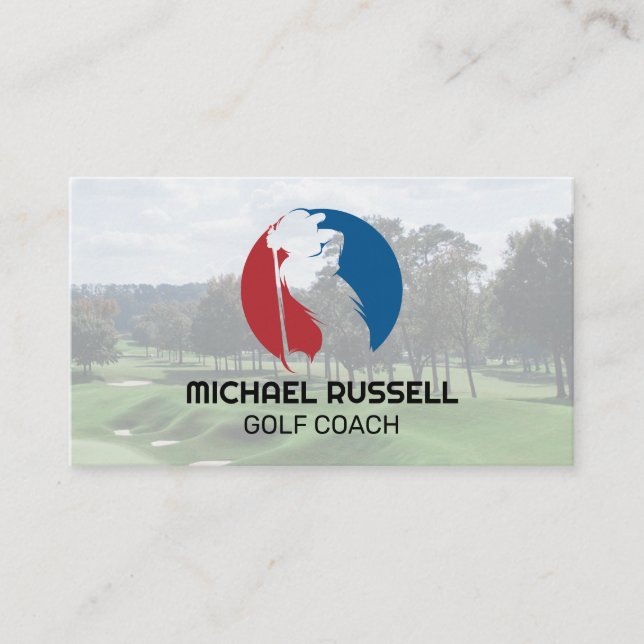 Carte De Visite Golfeur | Sports | Parcours (Devant)