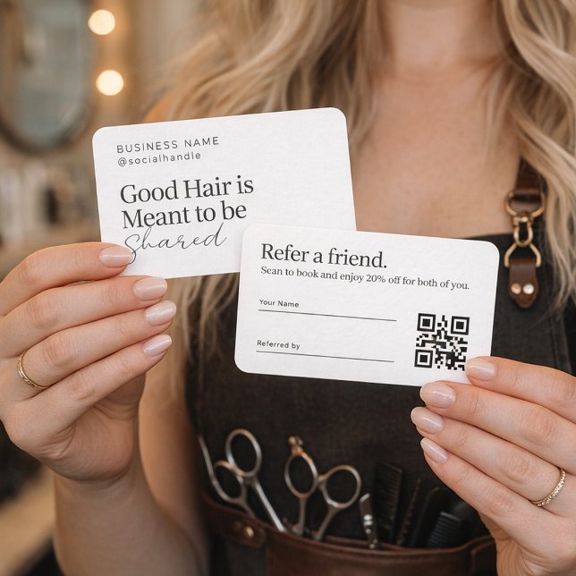 Carte De Visite Good Hair Is Meant to Be Shared | Hair Salon Refer (Créateur téléchargé)