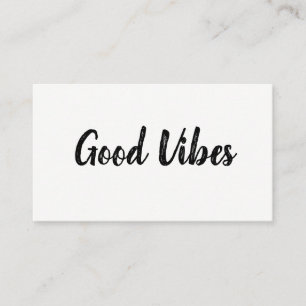 Carte De Visite Good Vibes / Police tendance