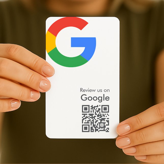Carte De Visite Google Avis | Business Review Link QR Code (Gain Google reviews & grow your business with these editable call-to-action rating request cards.)