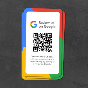 Carte De Visite Google Avis   Business Review Link QR Code