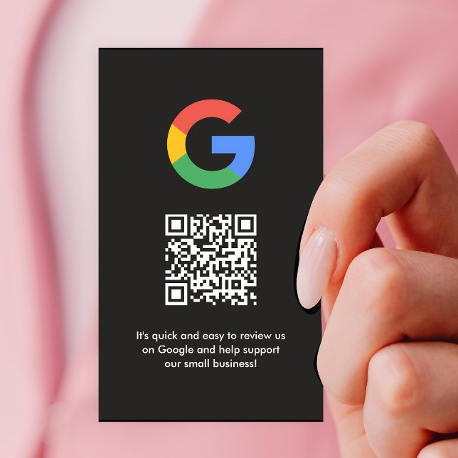 Carte De Visite Google Avis | Business Review Link QR Code (Gain Google reviews & grow your business with these editable rating request business cards.)