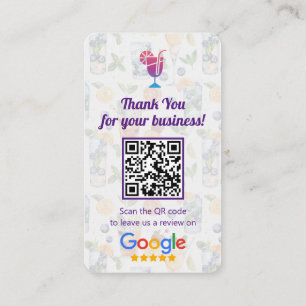Carte De Visite Google Avis Cocktail Business Review
