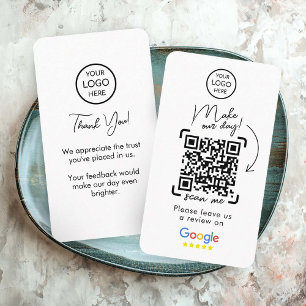 Carte De Visite Google Avis Revue de l'entreprise QR Code Busi