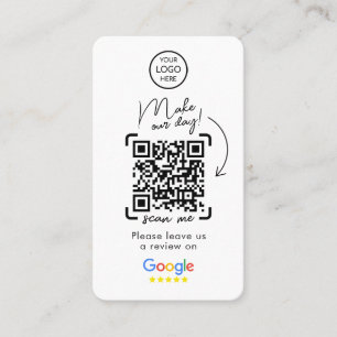 Carte De Visite Google Avis Revue de l'entreprise QR Code Busi