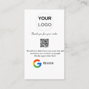 Carte De Visite Google examen logo de l'entreprise Analyser QR exa