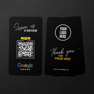 Carte De Visite Google Laissez-nous Avis QR Code Entreprise Merci