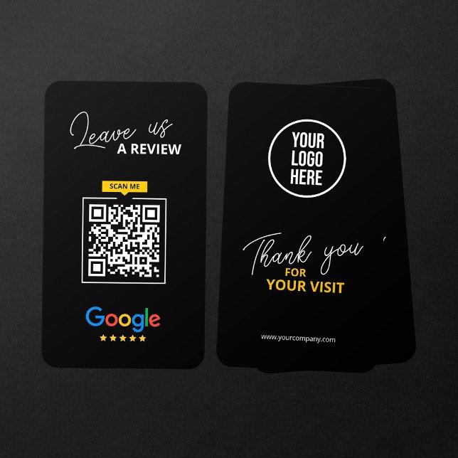 Carte De Visite Google Laissez-nous un avis Code QR Entreprise Mer (Créateur téléchargé)