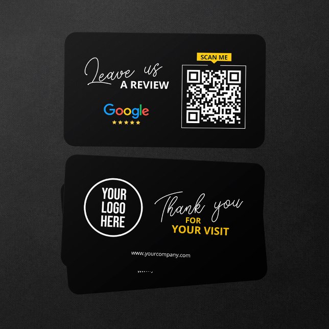 Carte De Visite Google Laissez-nous un avis QR Code Entreprise Mer (Créateur téléchargé)