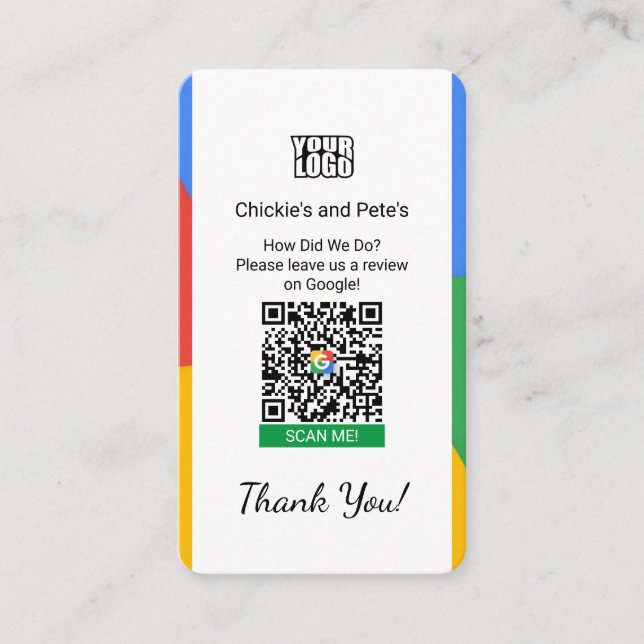 Carte de visite Google Review Pour Petites Entrepr (Devant)
