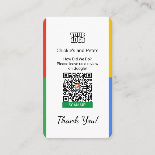 Carte de visite Google Review Pour Petites Entrepr (Devant)