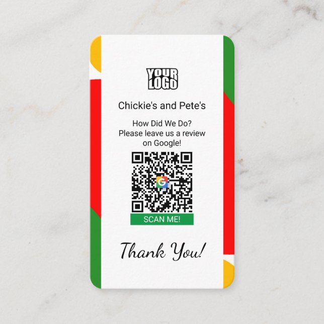 Carte de visite Google Review Pour Petites Entrepr (Devant)
