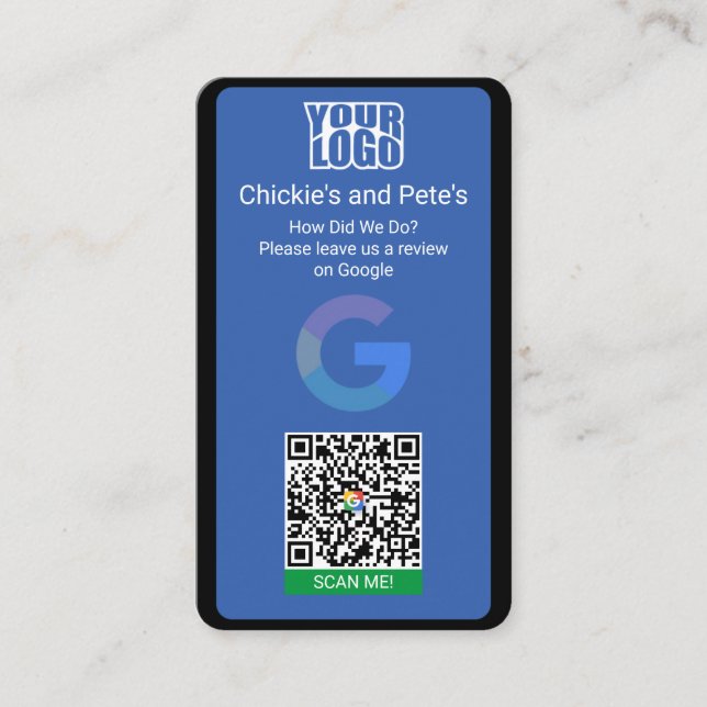 Carte de visite Google Review Pour Petites Entrepr (Devant)