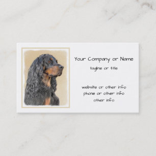 Carte De Visite Gordon Setter Painting - Cute Original Dog Art