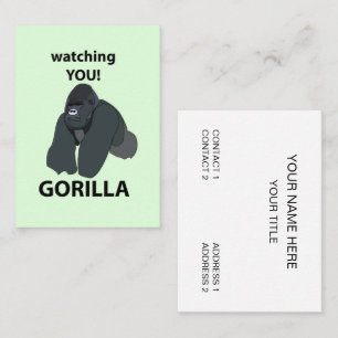 Carte De Visite Gorilla Vous Regarder Drôle Gorilla