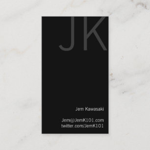 Carte De Visite Gothique noir et blanc