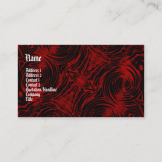 Carte de visite gothique rouge Vampire