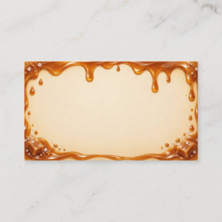 Carte de visite gourmande au caramel salé qui dégo