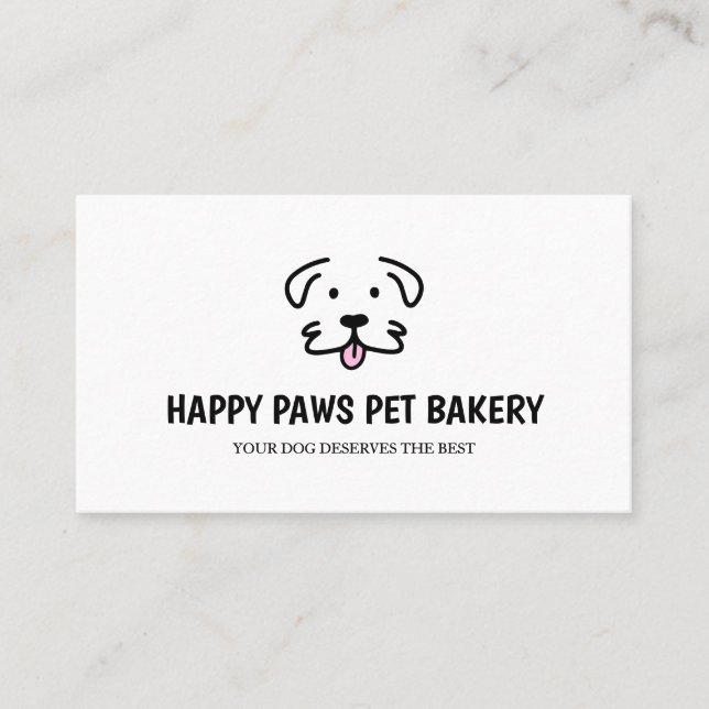 Carte De Visite Gourmet Dog Treat Bakery QR Code (Devant)