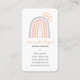 Carte De Visite Gouttes d'huile essentielles Rainbow Sunshine