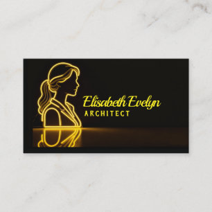 Carte De Visite Grâce aux reflets dorés : une silhouette réfléchie