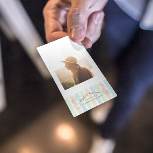 Carte De Visite Grad Club Beach Party Name Card (Créateur téléchargé)