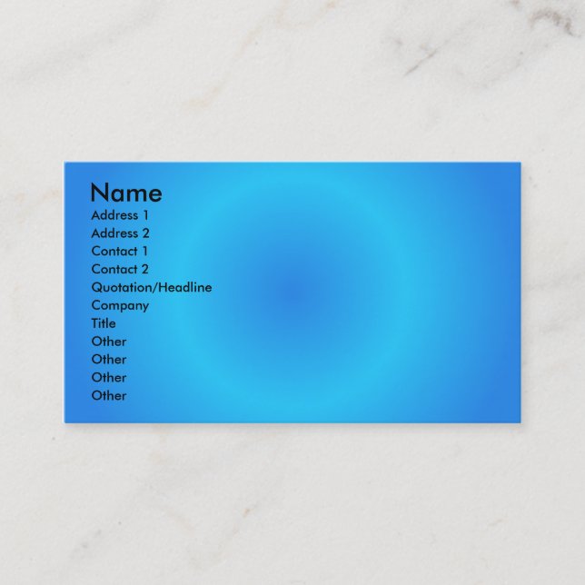 Carte De Visite gradient79629510, Nom, Adresse 1, Adresse 2, C... (Devant)