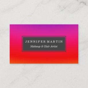 Carte De Visite Gradient au néon coloré lumineux