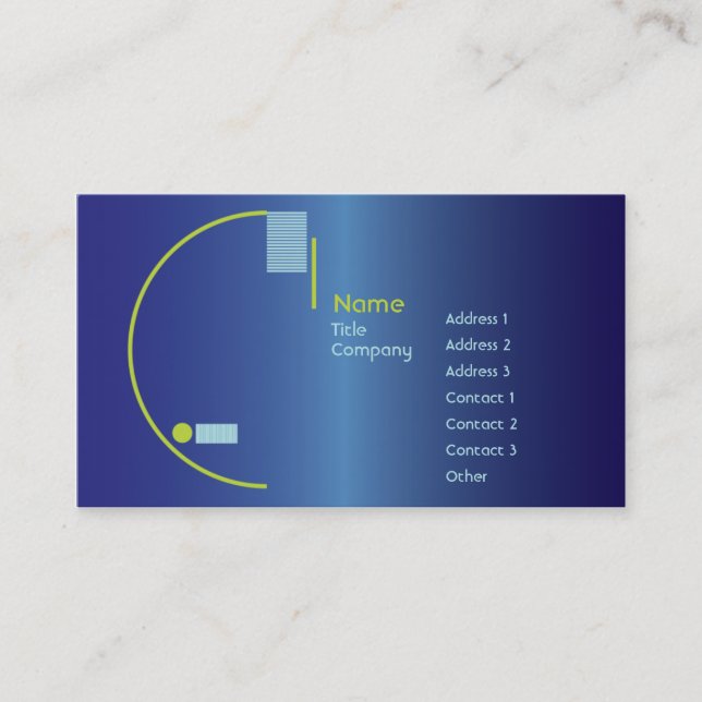 Carte De Visite Gradient bleu - affaires (Devant)
