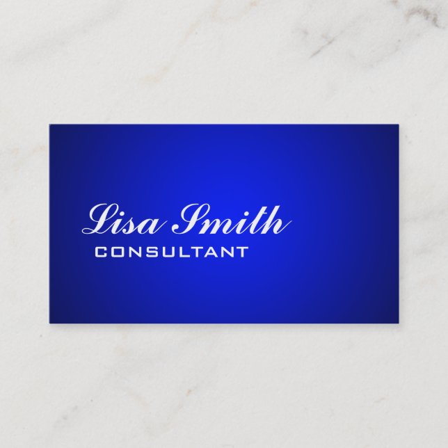 Carte De Visite Gradient bleu simple simple élégant professionnel (Devant)