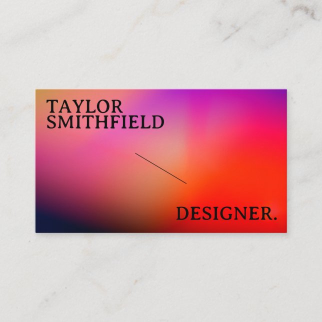 Carte De Visite Gradient de type perle noire rouge (Devant)