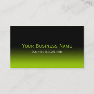 Carte De Visite Gradient moderne simple simple de noir et de vert