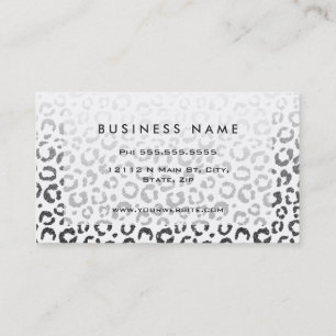 Carte De Visite Gradient noir d'empreinte de léopard de parties