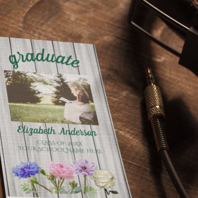 Carte De Visite Graduation Garden Party Name Card (Créateur téléchargé)