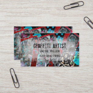 Carte De Visite Graffiti Artiste Grunge Urban Street Moderne