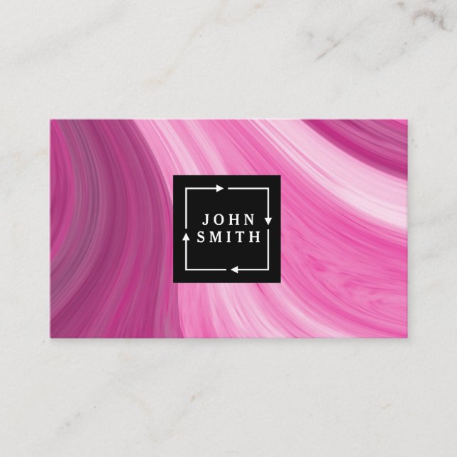 Carte De Visite Graffiti bleu moderne Cool Art Abstrait (Devant)