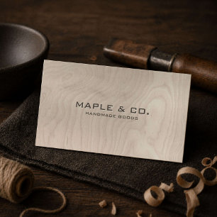 Carte De Visite Grain de bois artisanat fait main