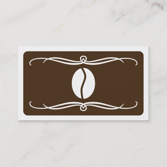 Carte De Visite grain de café de mod (couleur personnalisable) (Devant)