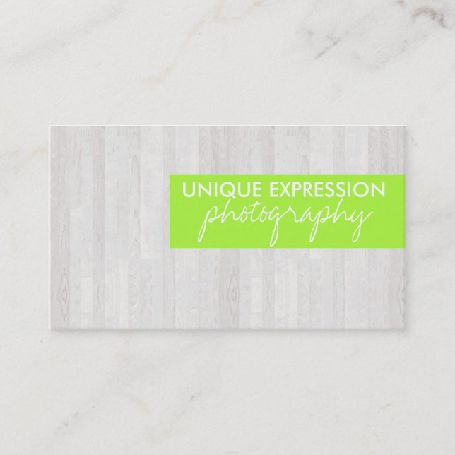 Carte De Visite Grain en bois (Devant)