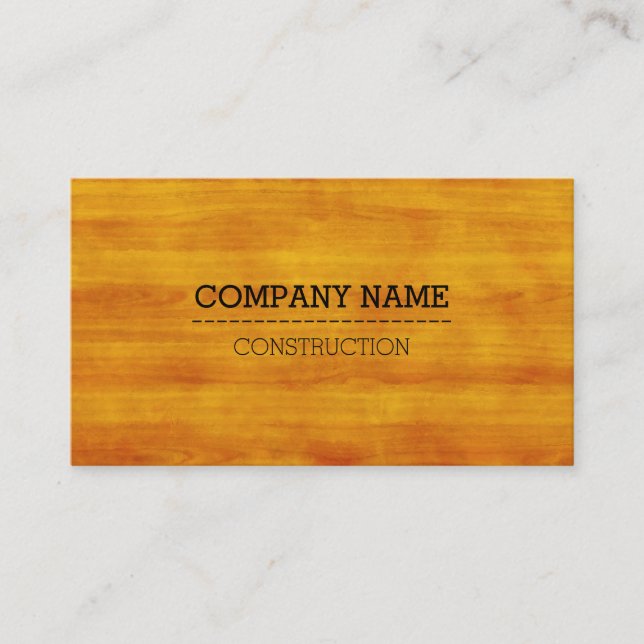 Carte De Visite Grain en bois moderne professionnel (Devant)