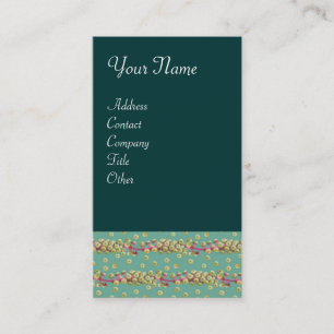 Carte De Visite GRAINES BLANCHES, vert clair vert rose