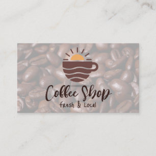 Carte De Visite Grains de Café Café Restaurant