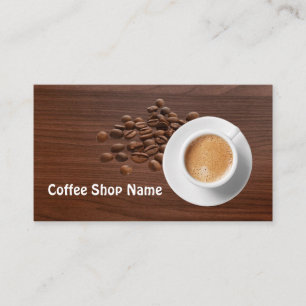 Carte De Visite Grains de café mignons de café 