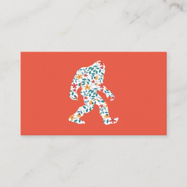 CARTE DE VISITE GRAND BIGFOOT FLORAL (Devant)